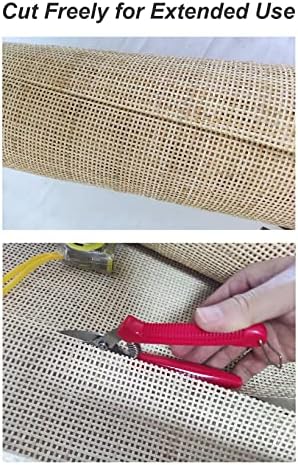 Feyart Natural Rattan Cane Webbing Square Mesh Radio Weave Cane Mesh (50 x 100cm) - Upcycle Furniture, DIY Projects, Home Décor
