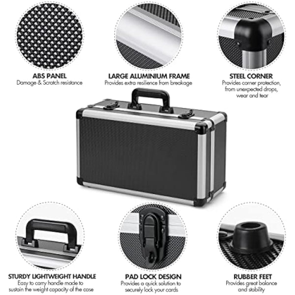 FunGuys Graded Card Storage Box, Trading Card Case for PSA Graded Cards, Hard Case, Sports Card Storage Boxes as PSA Card Holder, Baseball Slab Case Holder for Trading Cards