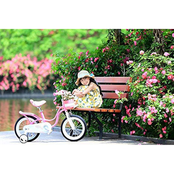 RoyalBaby pink swan girl’s kids children bike in size 14