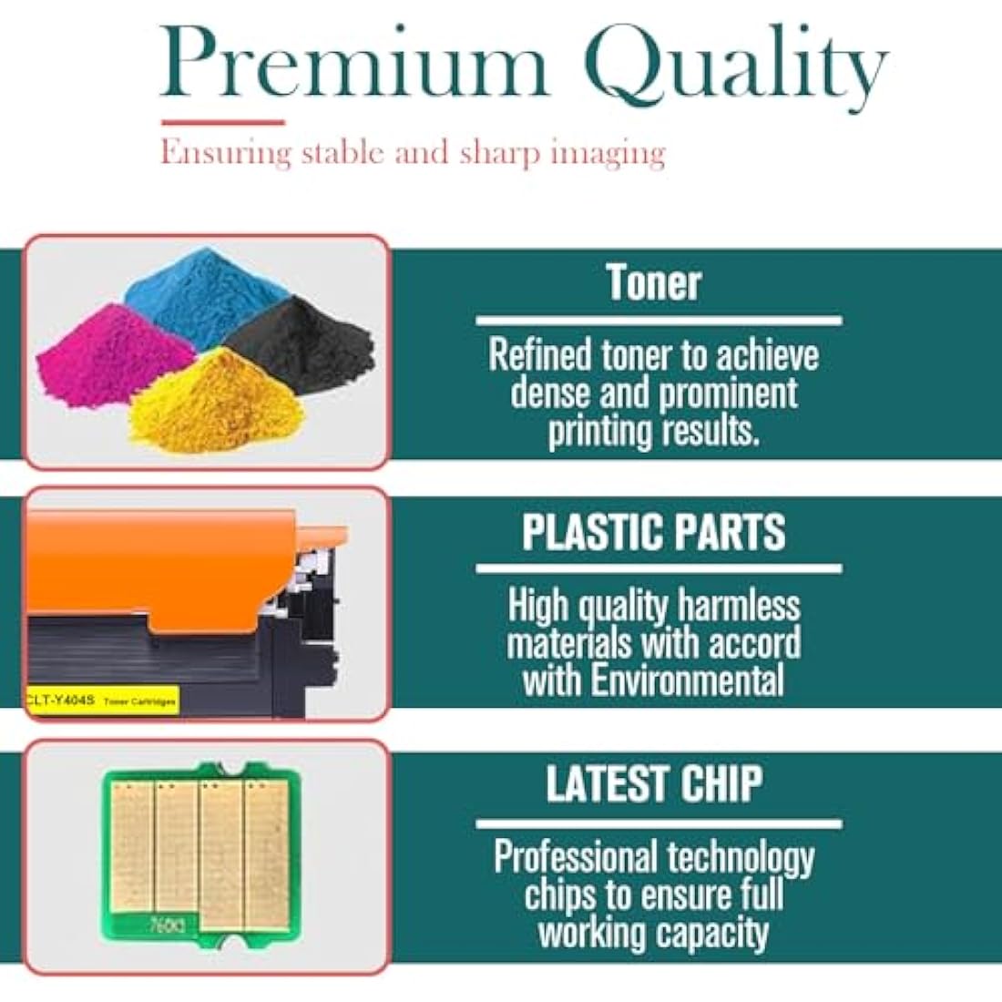 HenceBuy CLT-P404C P404C Toner Cartridge 4 Pack for Samsung CLT-K404S CLT-C404S CLT-M404S CLT-Y404S Replacement for Xpress SL C430 C430W C480 C480W C480FN C480FW Printer (Black Cyan Magenta Yellow)