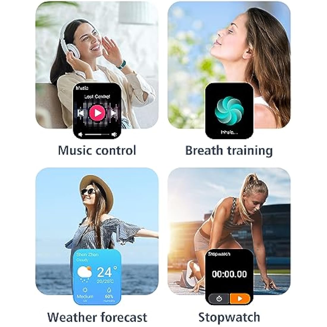 GRV Smart Watch Answer Dial Call,Smart Watches for Women Men with Heart Rate Monitor,Step Counter,Sleep Tracker,Sports Fitness Tracker Watch Call SMS Notification Smartwatch for Android iOS Phone