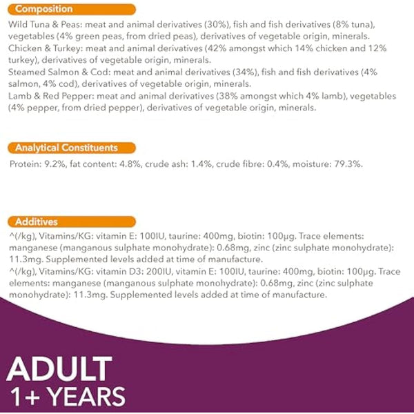 IAMS Adult Wet Cat Food Land & Sea in Gravy 48 x 85g