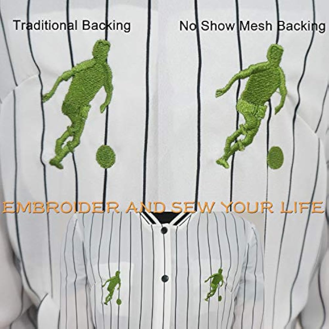 New brothread No Show Mesh Machine Embroidery Stabilizer Backing 12" x50Yd (30cmx46M) roll - Light Weight 50gm (1.8oz) - Cut into Variable Sizes for Machine Embroidery and Hand Sewing