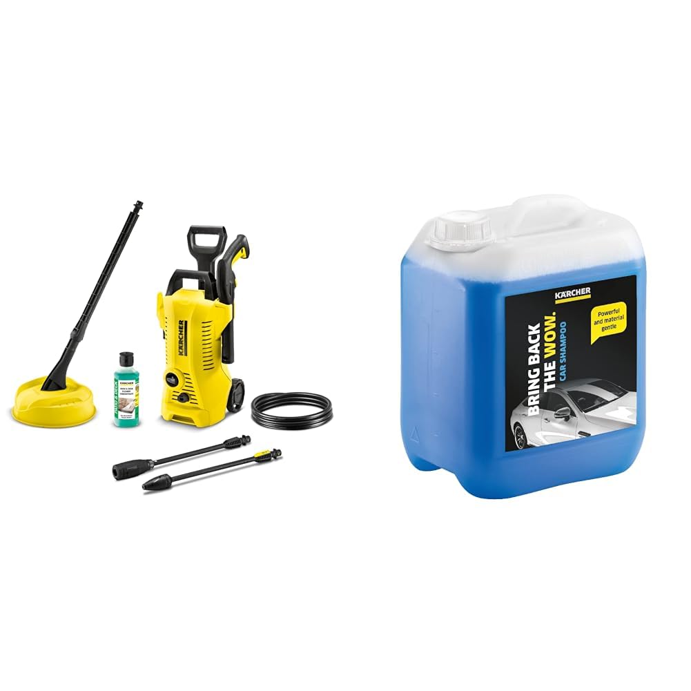 Kärcher K 2 Power Control Home pressure washer, pressure: max. 110 bar, flow rate: 360 l/h, area: 20 m²/h, water filter, weight: 4.0 kg, high-pressure gun, dirt blaster, spray lance, Home Kit
