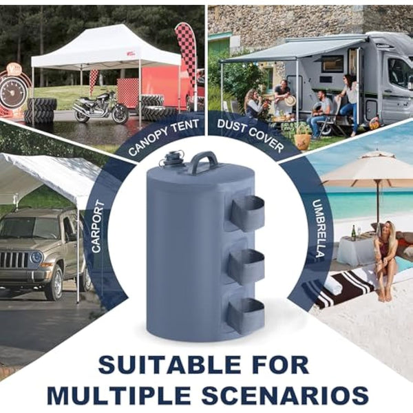 MASTERCANOPY Gazebo Water Weight Bags,Leg Weights for Pop Up Canopy 4pcs/Pack Gray