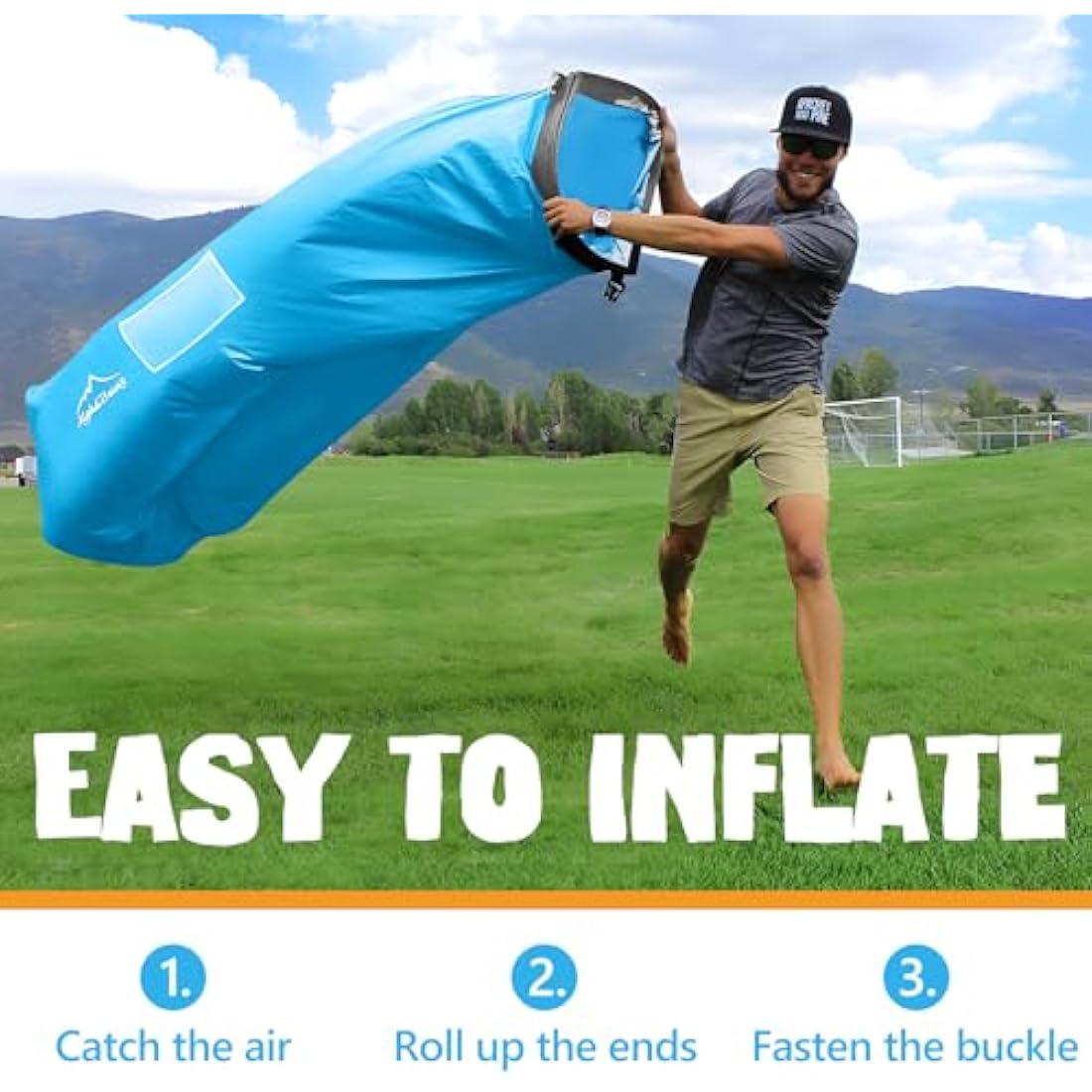 AlphaBeing Inflatable Lounger - Best Air Lounger Sofa for Camping, Hiking - Ideal Inflatable Couch for Pool and Festivals - Perfect Inflatable Beach Chair for Adults