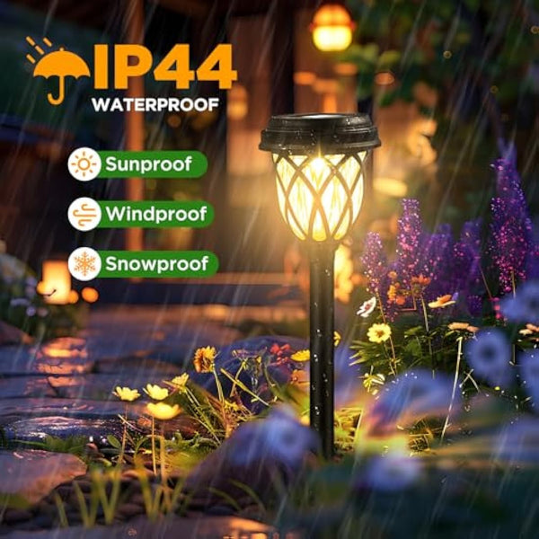 HELESIN Garden Lights Solar Powered, 10 Pack Solar Light Outdoor Waterproof, LED Solar Path Lights, Solar Powered Outdoor Light for Patio/Lawn/Walkway/Landscape Decoration