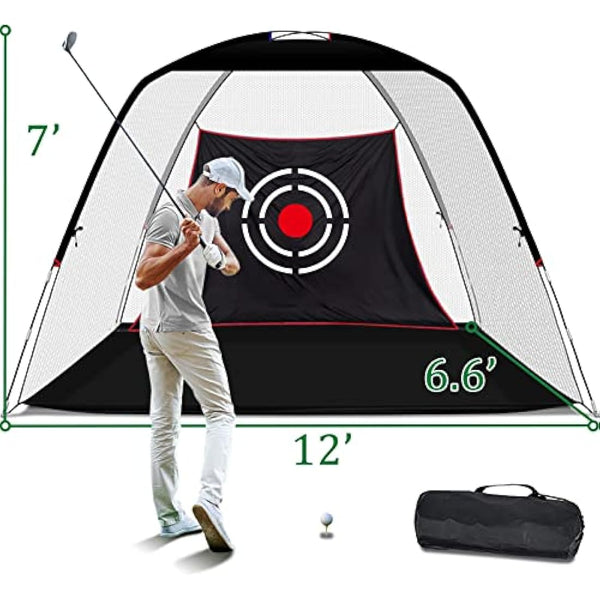 KAIDIDA Golf Practice Hitting Nets for Backyard Driving Indoor Use Heavy Duty Practice Golf Driving Nets for Backyard Premium Portable Golf Impact Nets Cages with Frame and Net for Men