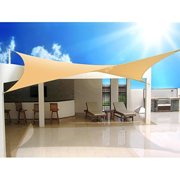 GreenBlue GB Triangle Rectangle Shade Sail Sun UV Protection Garden Canopy Patio Waterproof (Rectangle 4m)