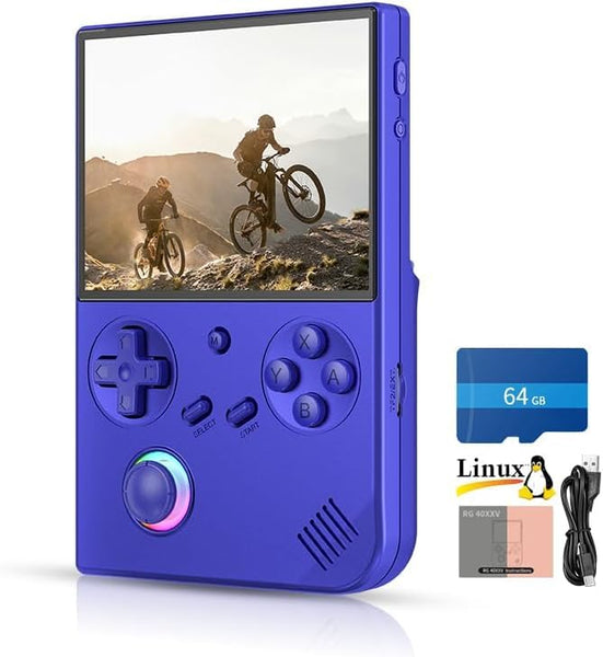 RG40XXV Retro Handheld Game Console , 4.0 Inch IPS Screen Linux System Built-in 64G TF Card 5528 Games Support TV Output 5G WIFI Bluetooth 4.2 (RG40XXV-Black)