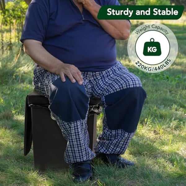 E EASTSTORM Outdoor Camping Toilet, 16.5in(H) Portable Toilet, Travel Toilet, Campervan Toilet, Camping Loo, Folding Toilet for Tent, Caravan, Festivals