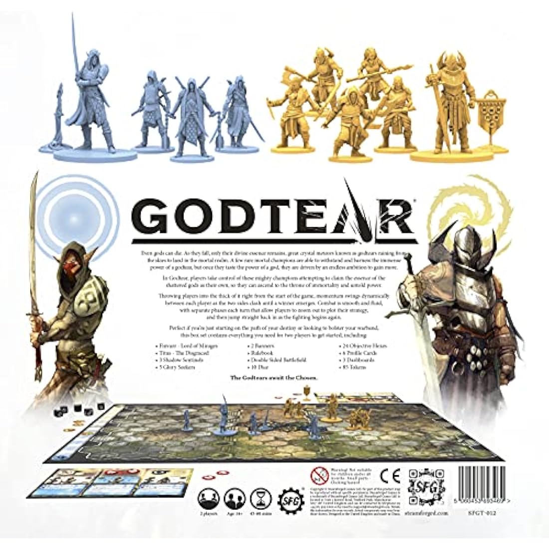 Godtear: The Borderlands Starter Set Board Game with 12 Detailed Miniatures, Tabletop Combat Game (2 Players)