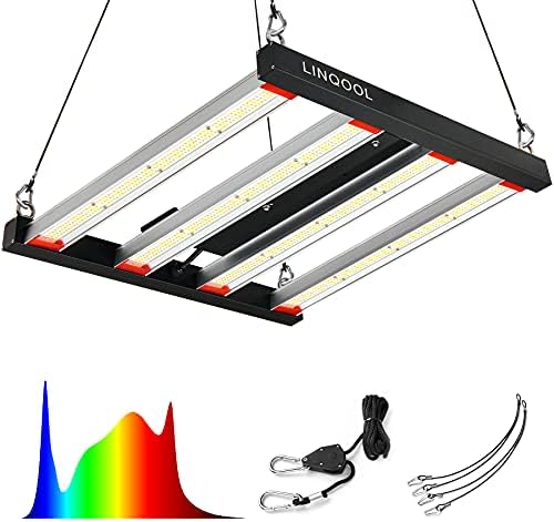 LinQool LED Grow Light 240w，3X3ft Dimmable Plant Grow Light UV IR,Sunlike Full Spectrum for Indoor Plants Seeding Veg and Bloom Plant Growing Lamps
