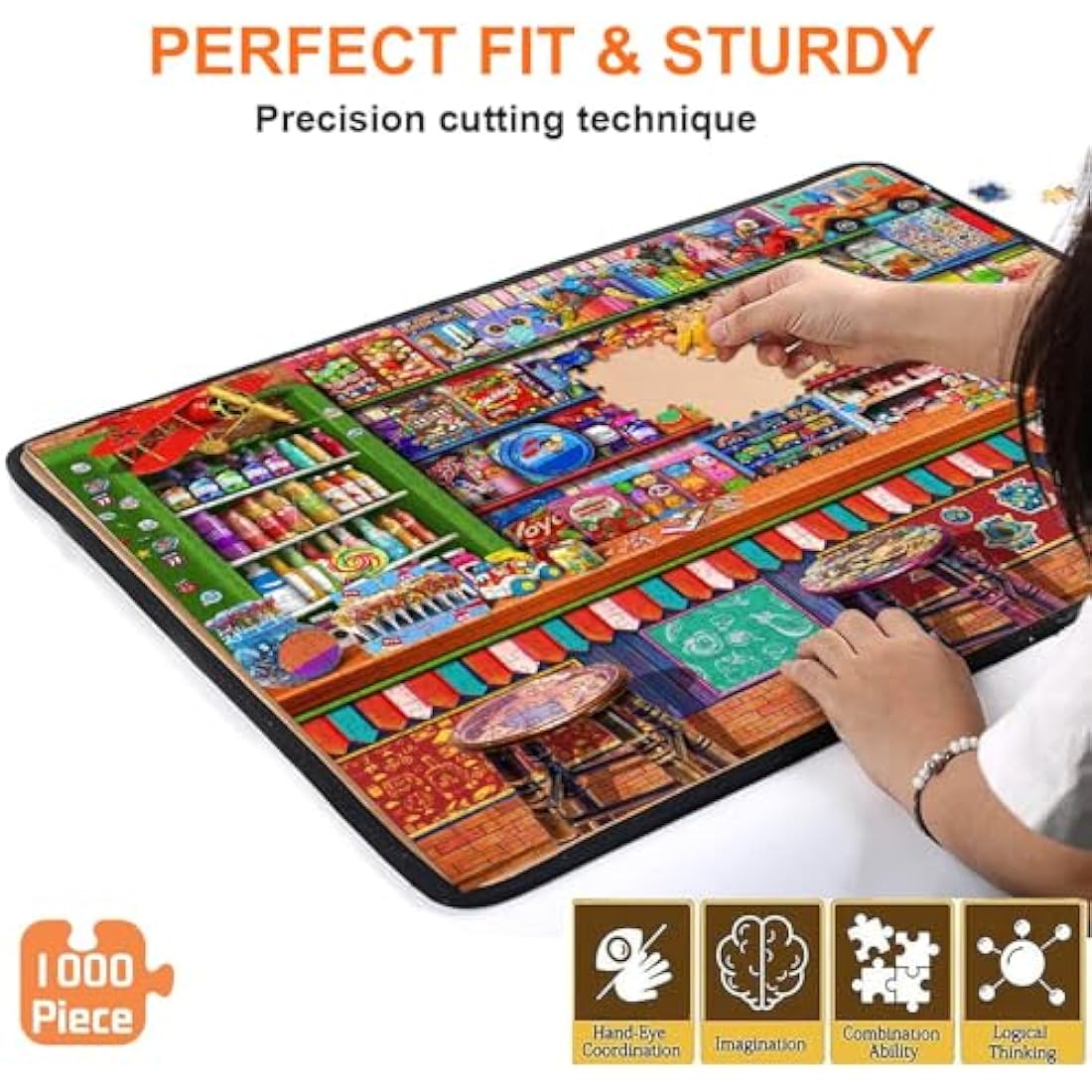 Jigsaw Puzzles 1000 Pieces for Adults -Candy Shop Puzzle-1000 Piece Puzzle Educational Games Home Decoration