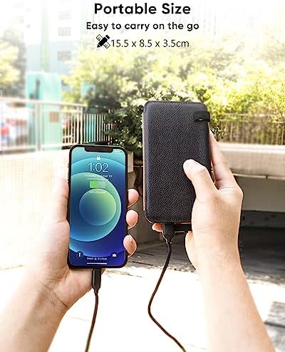 A ADDTOP Solar Charger Power Bank - 25000mAh Fast Charging Portable Charger with 4 Solar Panels Solar Cell Phone Charger External Battery Pack for Phone Tablet Orange