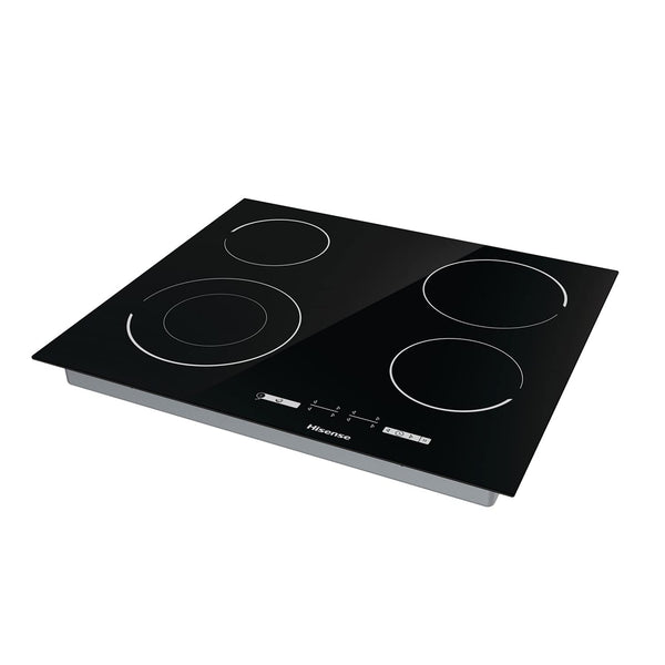 Hisense E6432C Built-in 60cm Electric Ceramic Hob with Child Lock, Touch control, Timer Function - Black 7200W, 20 x 24 x 2 inches (L x W x H)