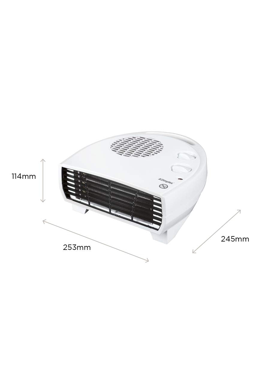 Dimplex 3KW Electric Fan Heater, Compact Fan Heater with 2 Heat Settings, Frost Protection, Cool Blow Option and Manual Thermostat