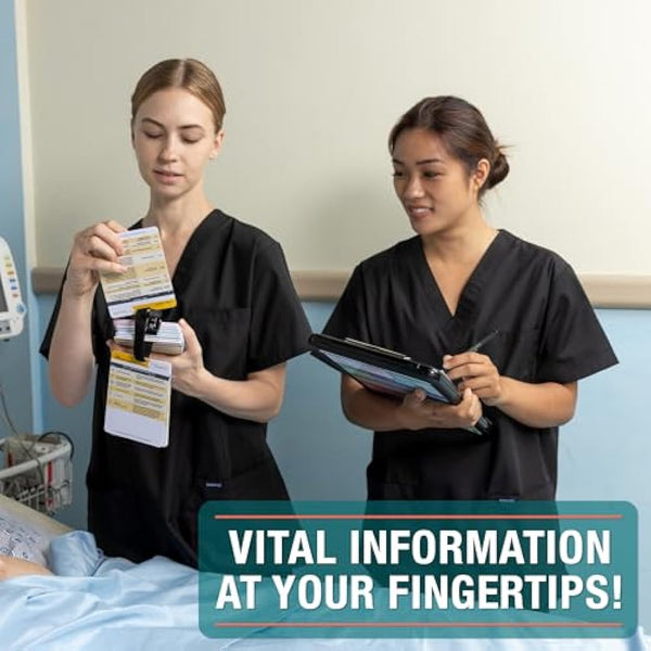 2019 PocketGuru Set by Tribe RN - 85 Scrub Pocket Sized Nurse Reference Cards - (Bonus Nursing Cheat Sheets) Perfect Nurse or Nursing Student Gifts - Studying and Clinical Rounds