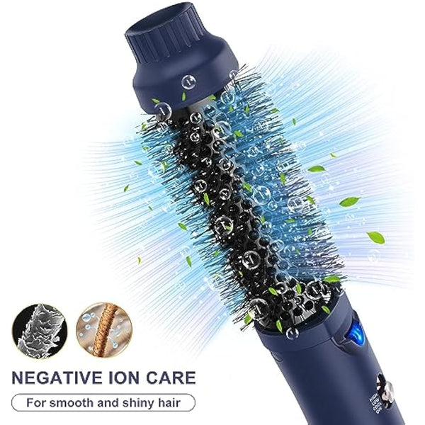 One-Step Hair Dryer Brush, Blow Dry Hair Brush, 4 in 1 Hot Brushes for Hair Styling, Drying, Volumizing, Straighten, Negative Ion Care Hot Air Brush, 1000W, Prussian Blue