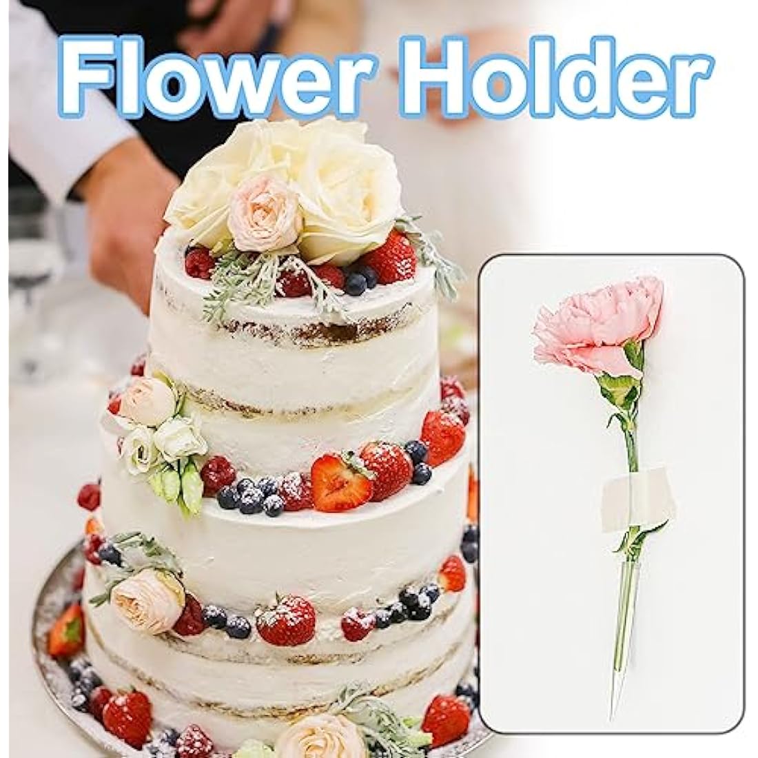 Jagowa 60 Flower Tubes - Perfect for Flower Arrangements & Cake Decorating. Three sizes (S/M/L) with 20 pcs each.