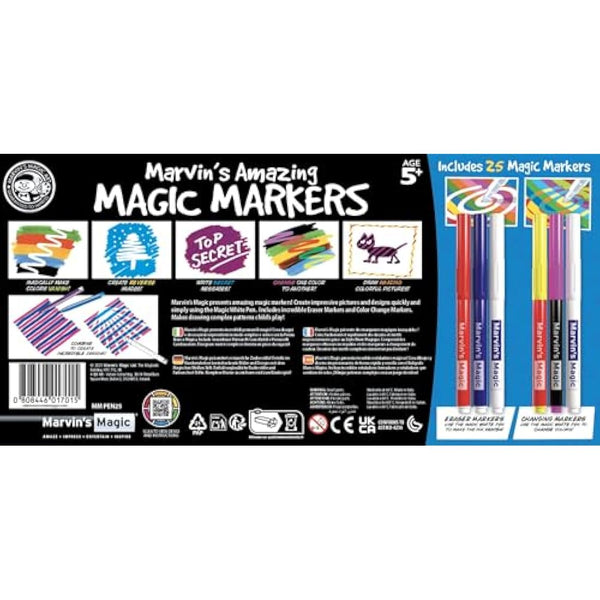 Marvin's Magic - Amazing Art Bundle Including Brilliant Art Sketch Book, Colouring Book, and 25 Magic Pens - Perfect for Kids and Little Artists