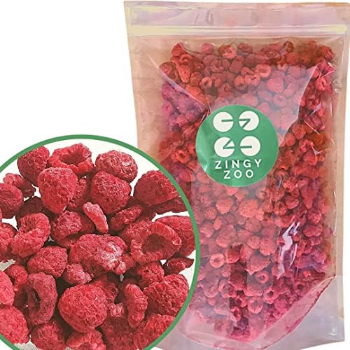 Freeze-Dried Raspberries | XXL 500g Premium Vegan Raw Freeze Dried Fruit | Freeze Dried Raspberries Whole Pieces of Raspberry | Dried Berries Dehydrated Raspberries Snacking, Baking, Cocktails, Drinks
