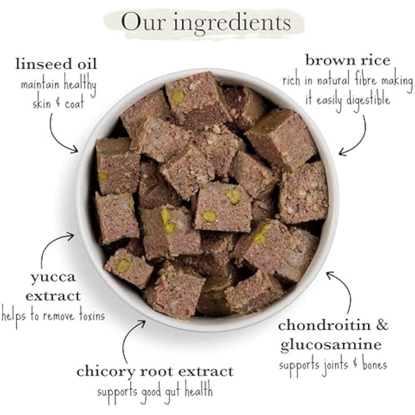 Forthglade Wet Dog Food (18 x 395g Trays) - Wholegrain & Hypoallergenic Dog Food, Lamb with Vegetables and Brown Rice, Adult Stomach Sensitive Meals with Natural Ingredients