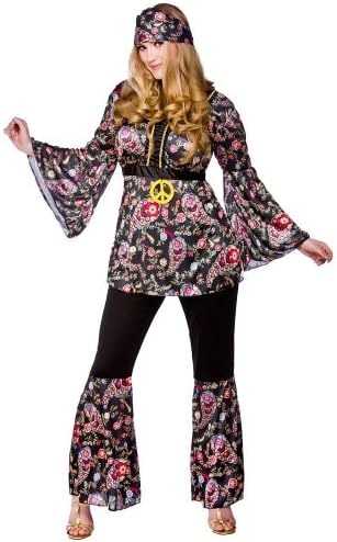 Adult Female Peace Lovin' Hippie Fancy Dress Costume
