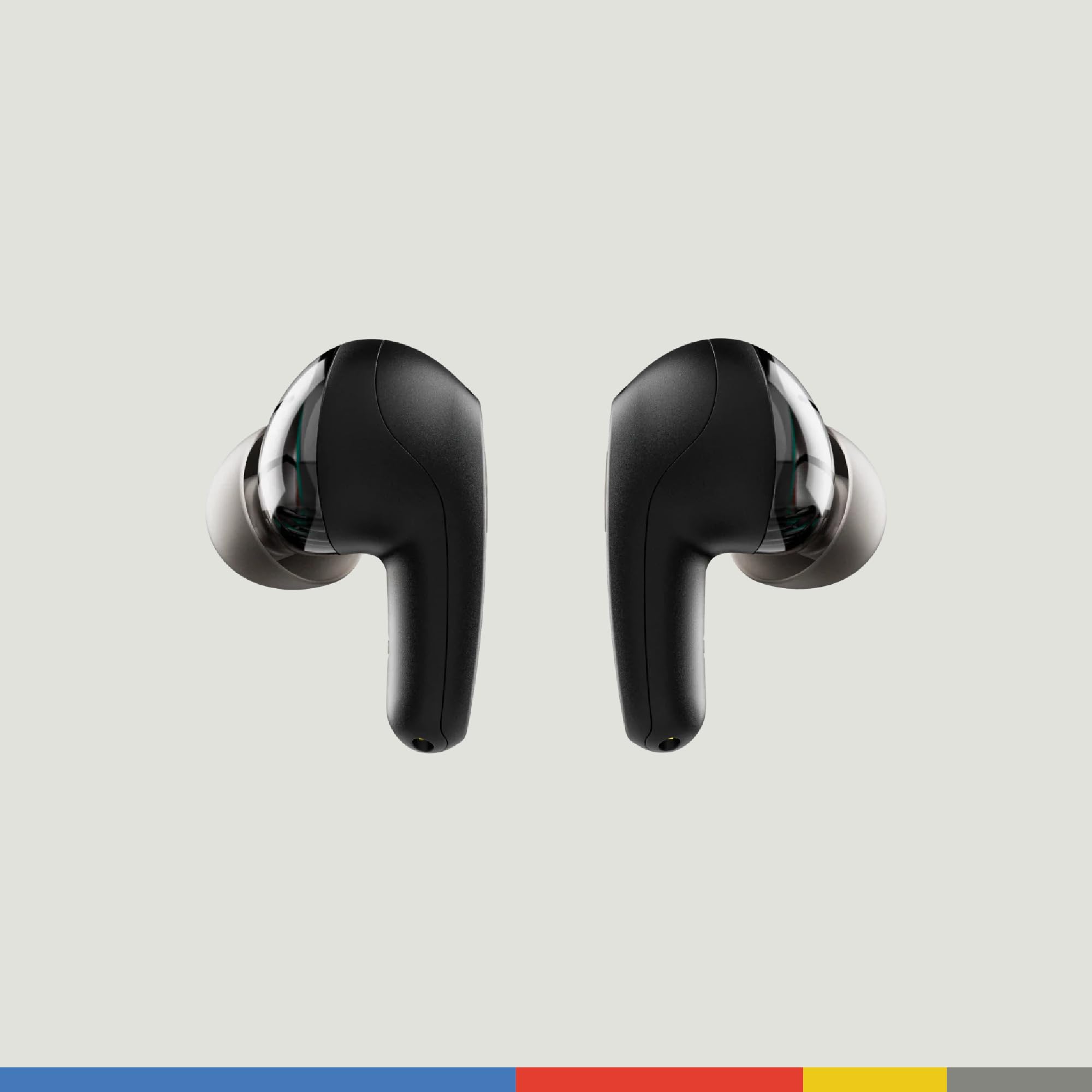 Skullcandy Rail Wireless Earbuds, Bluetooth Headphones, Noise Isolating Fit, Up to 42 Hours Battery, IP55 Sweat and Water Resistant, Microphone for iPhone Android - True Black