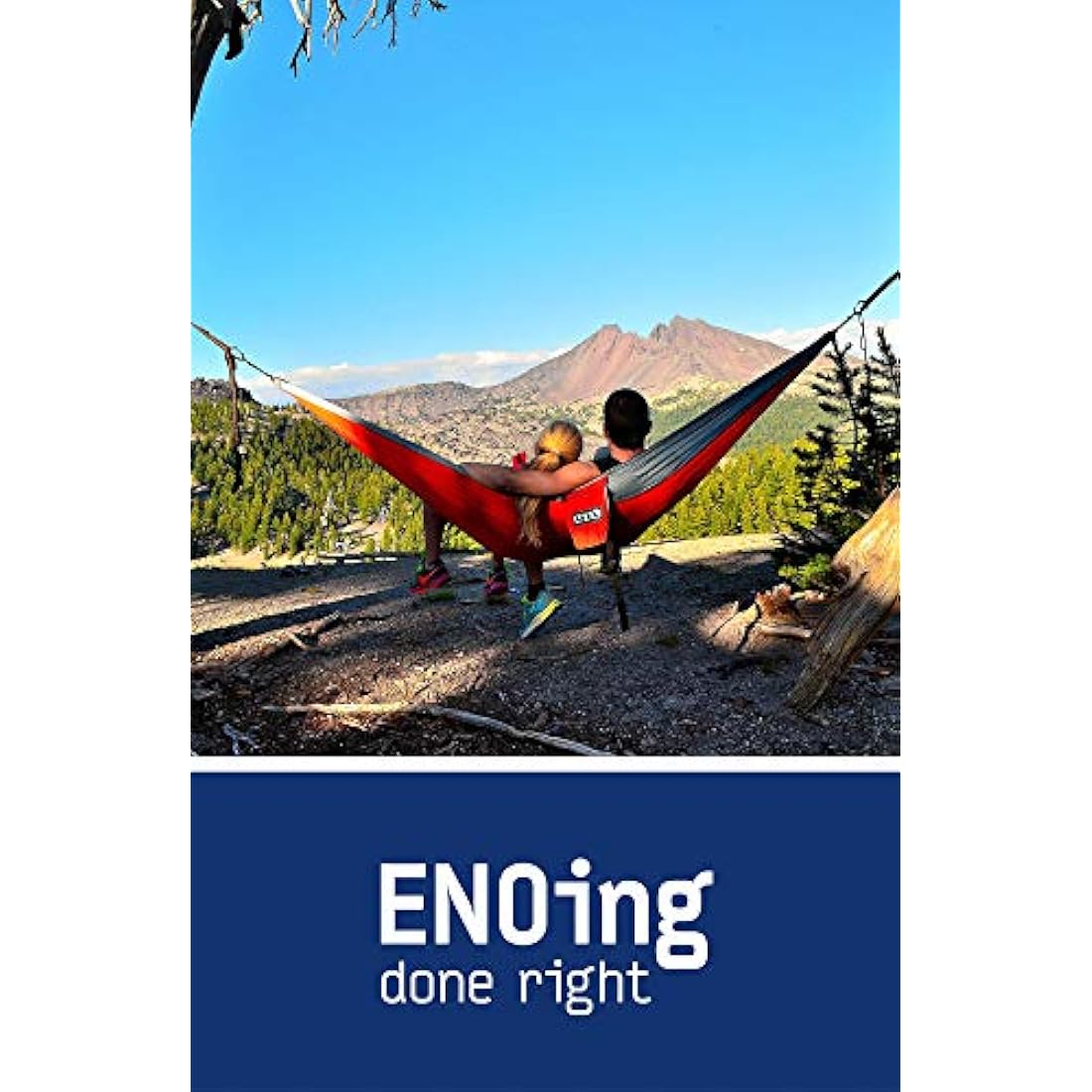 ENO Singlenest Hammock Navy Royal Soft Breathable Fabric 70 Denier High Tenacity Nylon Taffeta Heavy Duty Triple Stitched Fast Dry Compression Stuffsack Aluminium Wiregate Carabiners Weight 454 g