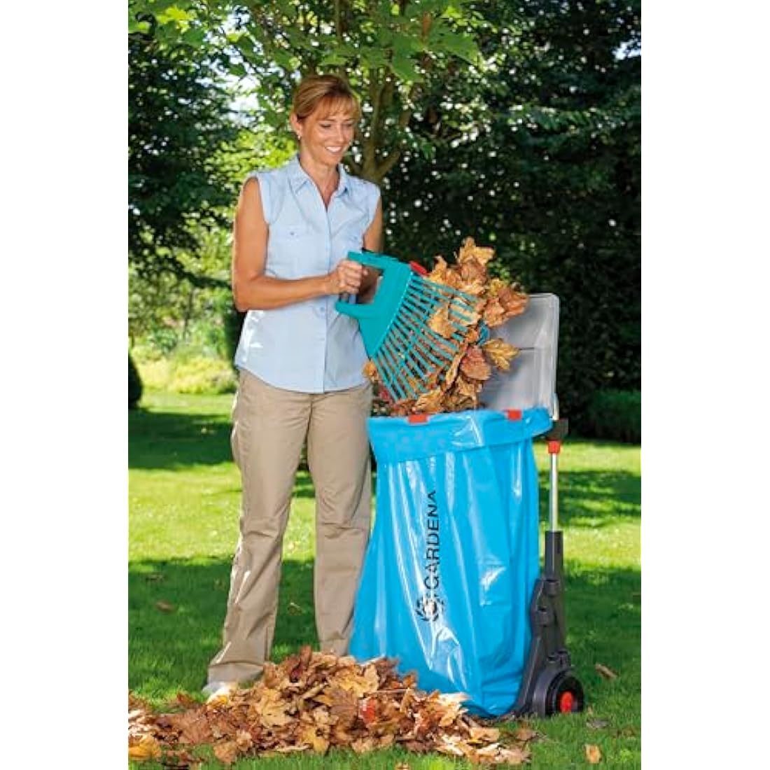 GARDENA Combisystem plastic Sweep XXL vario: The extra wide garden rake for raking leaves and garden waste, working width 77 cm, suitable for all cs-stems (3107-20)