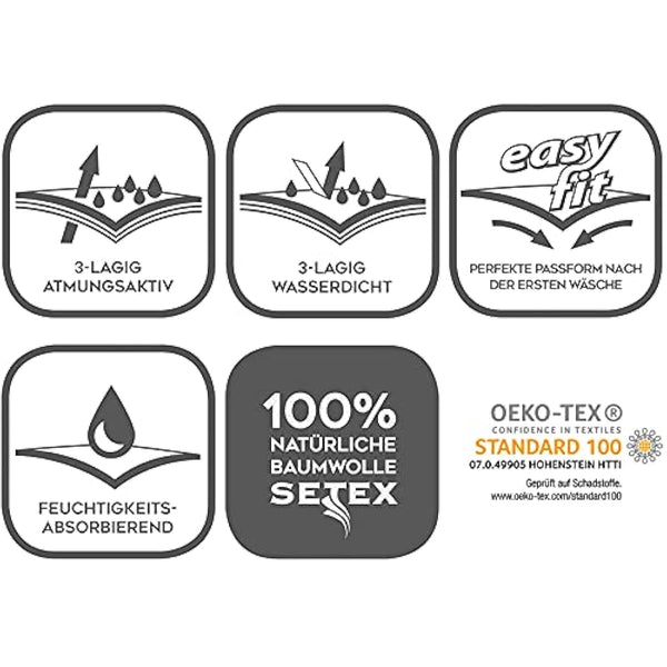 Setex Waterproof Molton Mattress Protector 70 x 140 cm Junior White 14U1070140400002