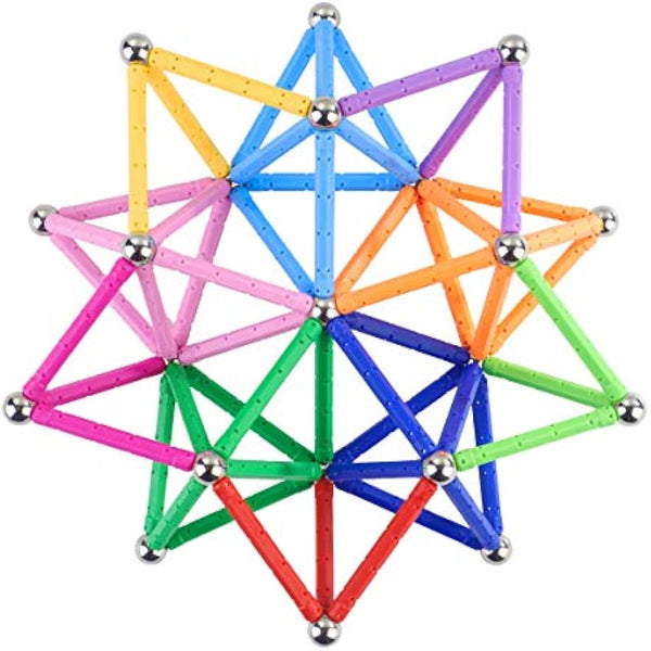 310 Pieces Magnetic Building Blocks, Magnetic Educational Stacking Toy Set for Children and Adults, Non-Toxic Building Toy, 3D Puzzle with Storage Bag