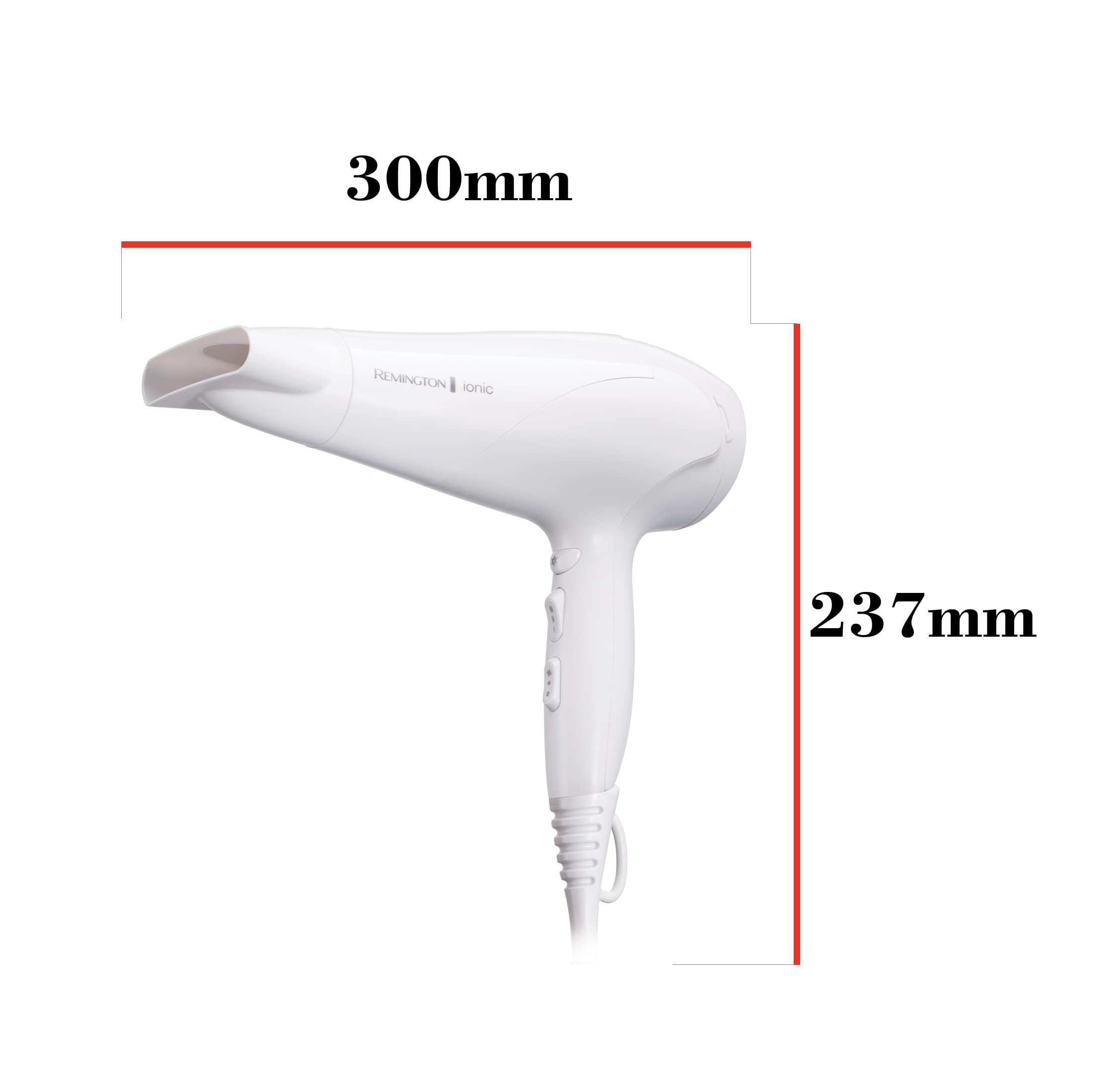 Remington Hair Dryer Ionic (Powerful, Fast Professional Styling, Diffuser, Concentrator, Ionic Conditioning for Frizz Free Hair, 3 Heat / 2 Speed Settings, Cool Shot, 2200W, Purple) D3190