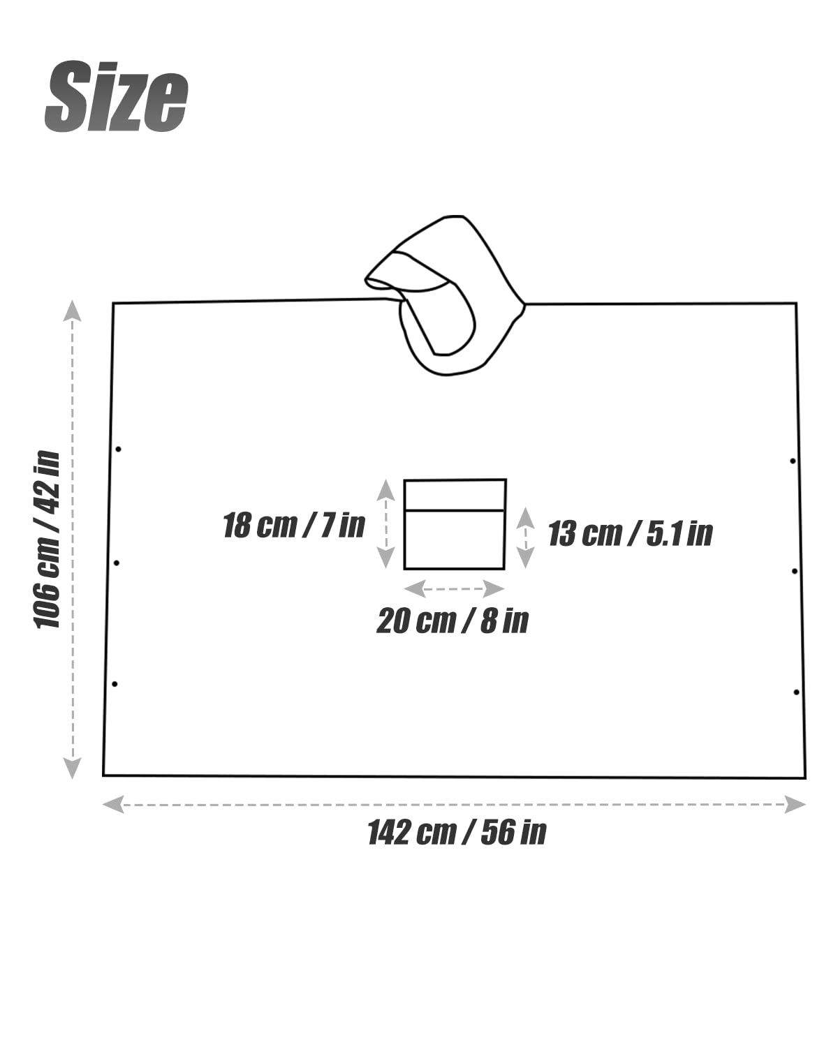 Victoper Waterproof Poncho Adult, Reusable Rain Poncho Adult Waterproof Poncho Waterproof Adult Lightweight Waterproof Raincoat for Outdoor Hiking Camping Cycling Traveling