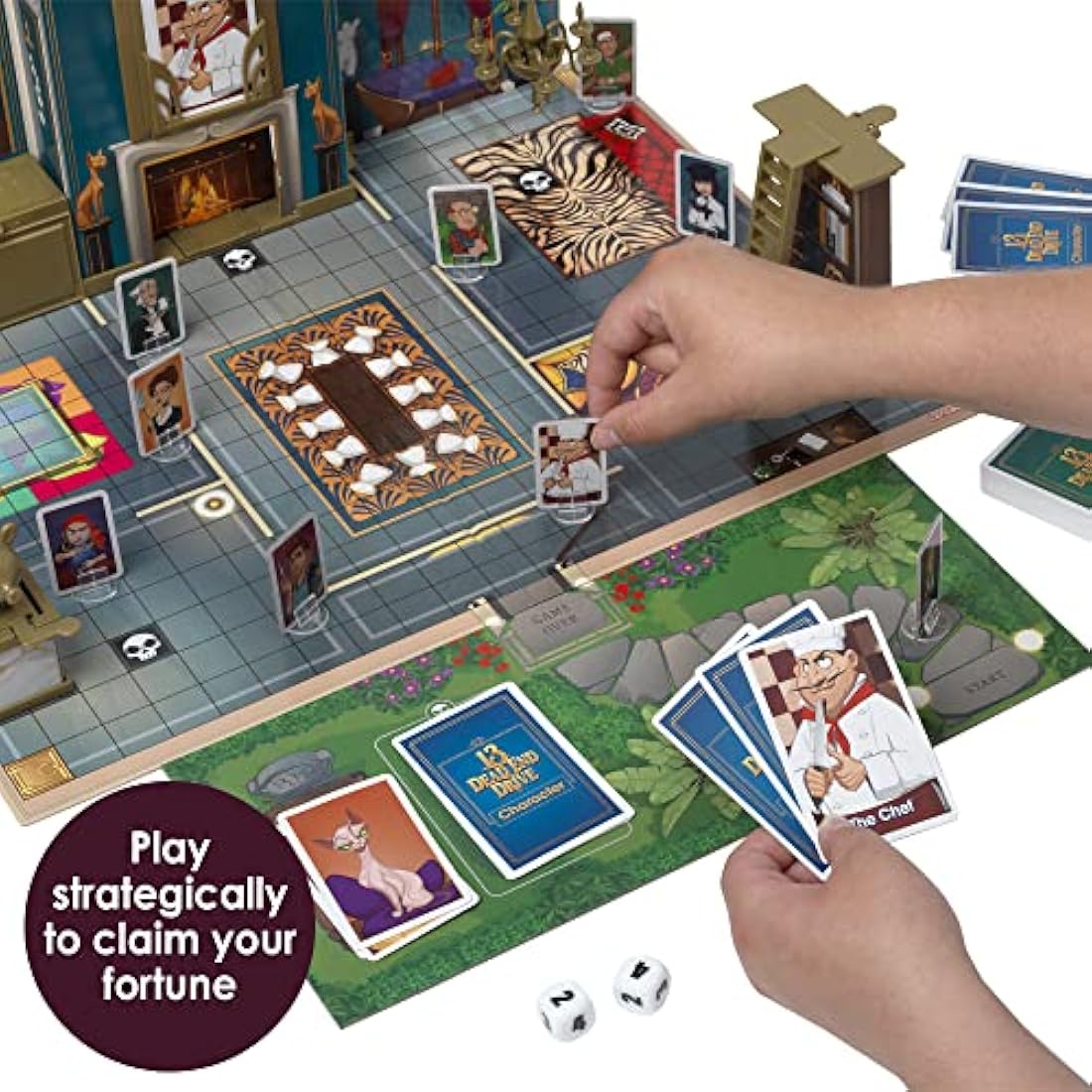 IDEAL | 13 Dead End: The murder mystery mansion game with 12 suspects, 5 traps and only 1 survivor! | Family Games | For 2-6 Players | Ages 8+