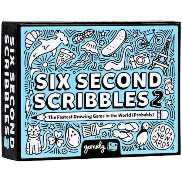 Six Second Scribbles 2: The frantically fast and fantastically fun drawing game with 100+ all new cards | A family friendly party game for children, teens and adults