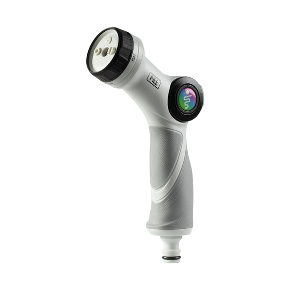 FITT Force 5/8" 25m, Garden Water Hose for Irrigation, Compact, Light and Resistant for Intensive use, with Multi-Jet Gun, Grey with Green Stripes