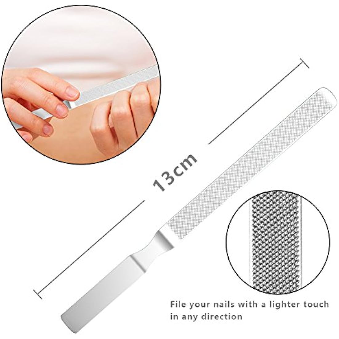 MojiDecor Ingrown Toenail Filae and Ingrowing Toenail File, Professional Nail Care Set 6PCS Premium Stainless Steel Manicure Pedicure Set, Nail Nipper Nail Slider Nail File and Ingrown Toe Tool