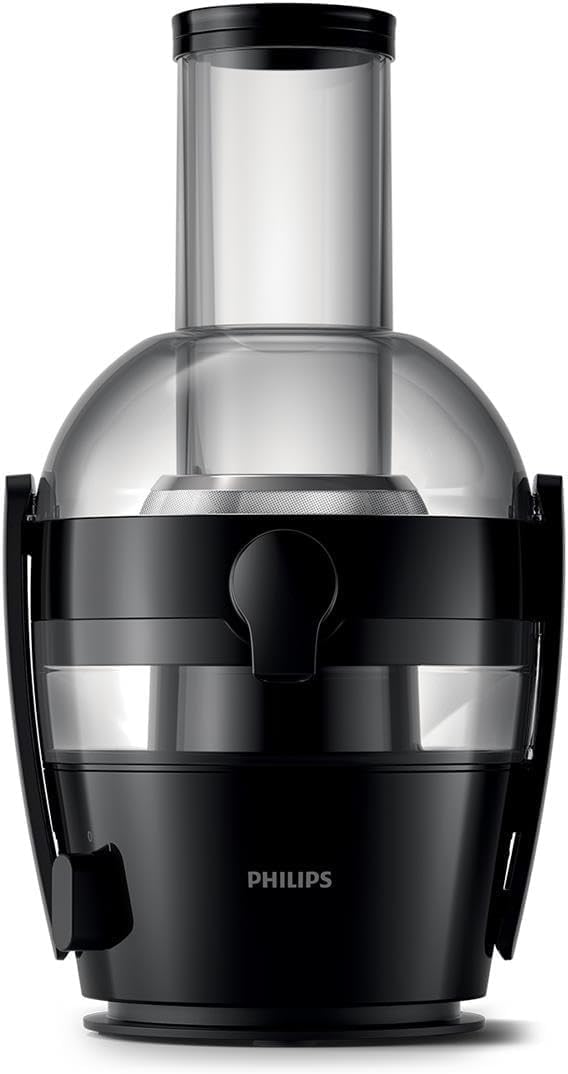 Philips Viva Collection Masticating Juicer, 150W, 1L, XL Tube, Quick Clean Technology, HomeID App, Dishwasher-safe Parts, Drip Stop, Easy Assembly, Compact Storage, Black (HR1889/71)