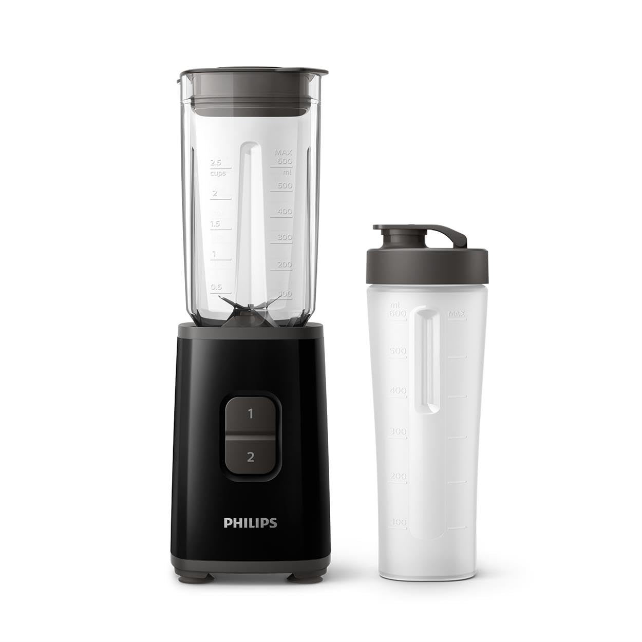Philips Daily Collection Mini Blender and Smoothie Maker, 350W, 1L Jug, On-the-go Tumbler, Dishwasher Safe, Recipe App, 2 Speeds, Ice Crush, Quick