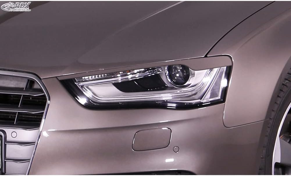 RDX Racedesign Head light spoilers compatible with Audi A4 (B8) Sedan/Avant Facelift 2011-2015 (ABS)