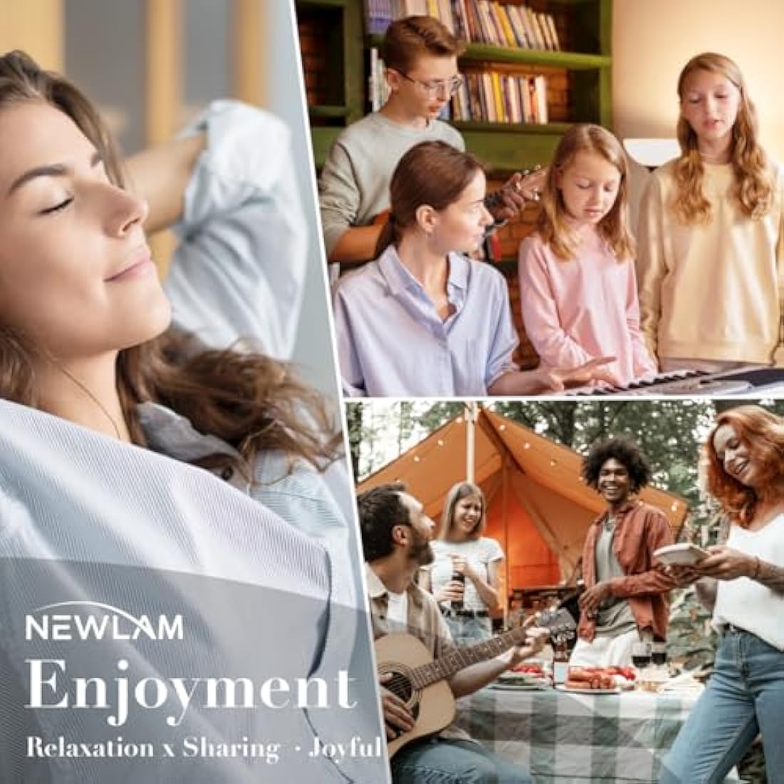 Newlam Kalimba Thumb Piano 17 Keys, Portable Marimbas Finger Piano Gifts for Kids and Adults Beginners