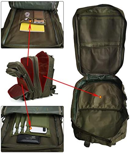 Doshwin 40L Military Backpack Tactical Army Assault Pack Molle Camo Rucksack for Camping Trekking Travel Hiking