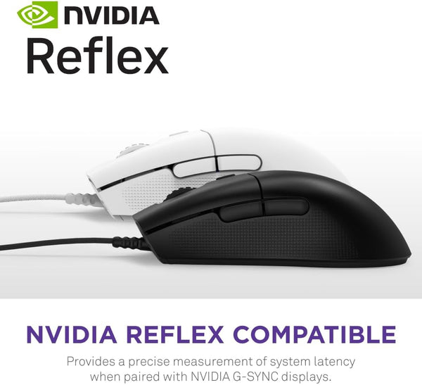 NZXT Lift 2 Ergo | Lightweight Ergonomic Wired Gaming Mouse | Lightweight 61 g Design | 8K Polling Rate | Optical Switches | 26K DPI Optical Sensor | 100% PTFE Feet | Black