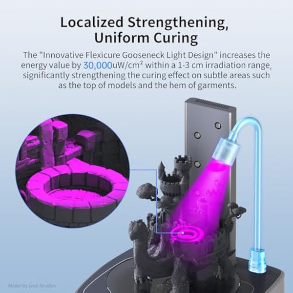 ANYCUBIC Wash and Cure 3 Station, 2 in 1 Wash & Cure Machine for ANYCUBIC Photon Mono Mars LCD/SLA/DLP Resin 3D Printing Models with Dual Cleaning Modes and Uniform Curing, Washing Size 165x100x180mm³