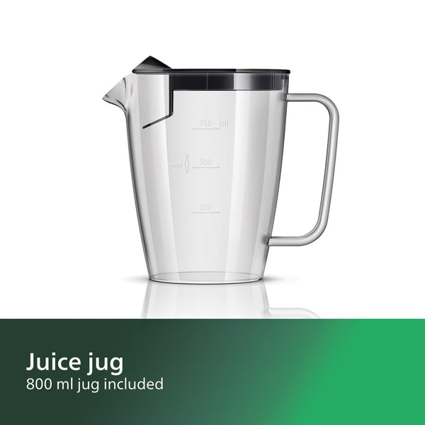 Philips Viva Collection Juicer, 800 W Motor, 2L Capacity, XL Tube, QuickClean Technology, Drip Stop, Pre-clean, See-through Integrated Pulp Container,