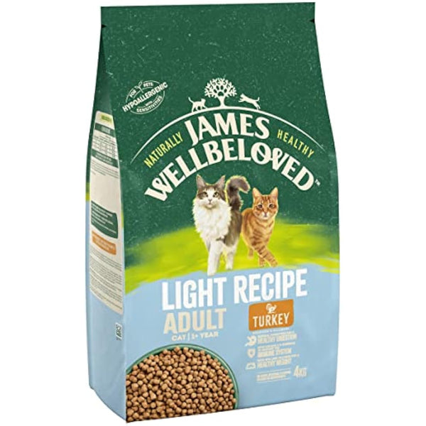 James Wellbeloved Adult Light Turkey 4 kg Bag, Hypoallergenic Dry Cat Food