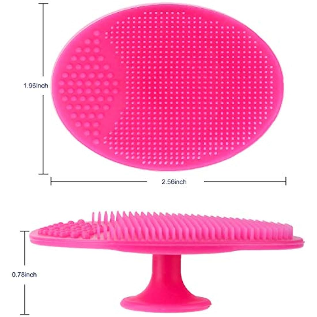 HieerBus Facial Cleansing Brush,Soft Silicone Face Scrubber,Facial Exfoliation Scrub for Massage Pore Cleansing Blackhead Removing Deep Scrubbing for All Kinds of Skins (2ed-White + Grey)