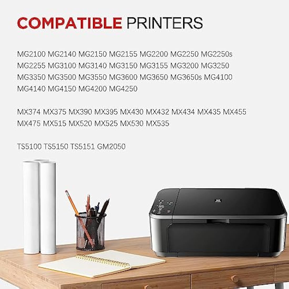 540XL 541XL Twin Pack Replacement for Canon 540 and 541 Ink Cartridges for Pixma MG3650s MG3650 MG3600 TS5150 TS5151 TS5100 M3100 MG3150 MG3500 MG4250 MX475 Ink Cartridges 540 and 541XL PG540 CL541